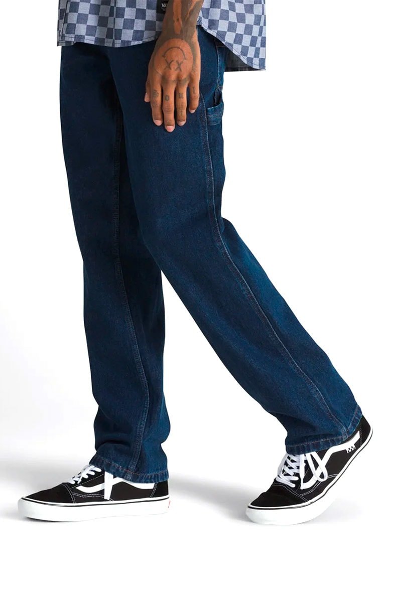 Calça Vans Denin Drill Chore Relaxed Carpenter Denim Pant Upland Azul - NewSkull