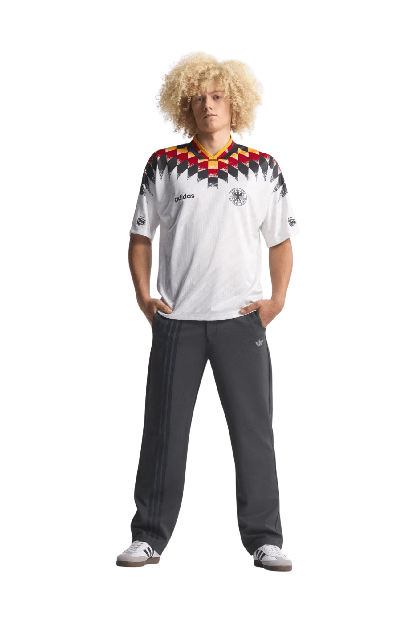 Camisa Adidas 1 Alemanha 1994 Branco/Preto - NewSkull