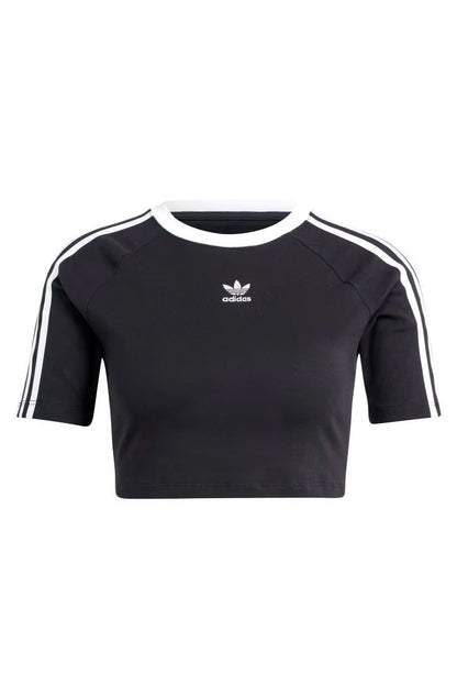 Camisa Adidas Baby Look 3 - stripes Preto - NewSkull