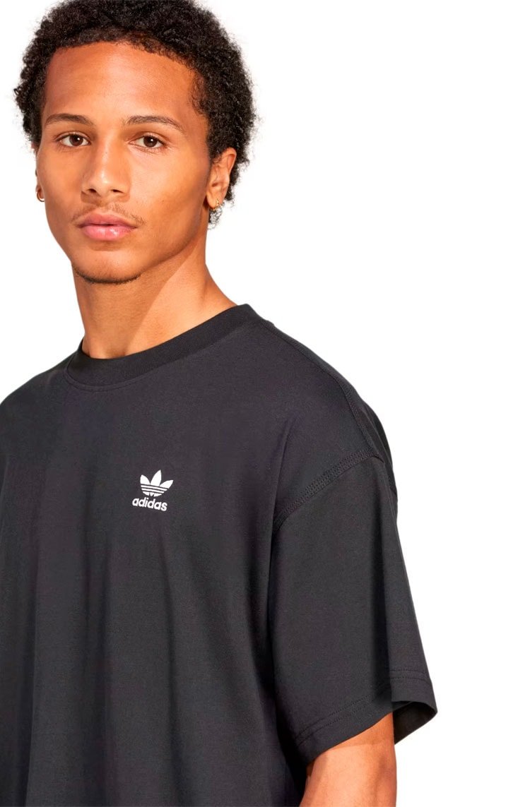 Camisa Adidas Oversized Trefoil Essentials Preto/Branco - NewSkull
