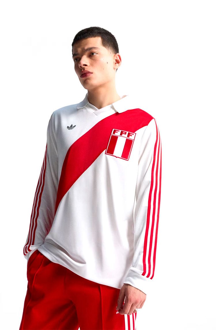 Camisa Adidas Peru 1978 Branco/Vermelho - NewSkull