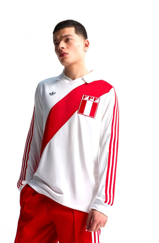 Camisa Adidas Peru 1978 Branco/Vermelho - NewSkull