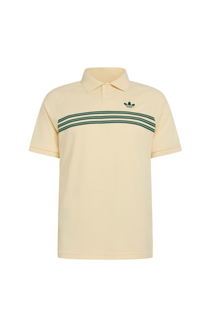 Camisa Adidas Polo Chest Stripes Originals Bege/Verde - NewSkull