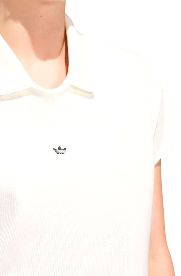 Camisa Adidas Polo Cropped Originals Off - White - NewSkull