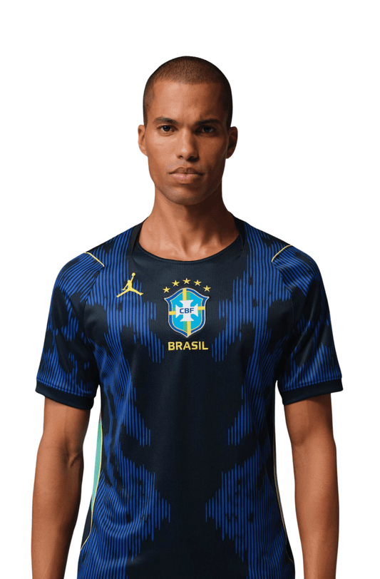 Camisa Jordan Brasil ll 2026/27 Torcedor Pro Azul/Amarelo - NewSkull