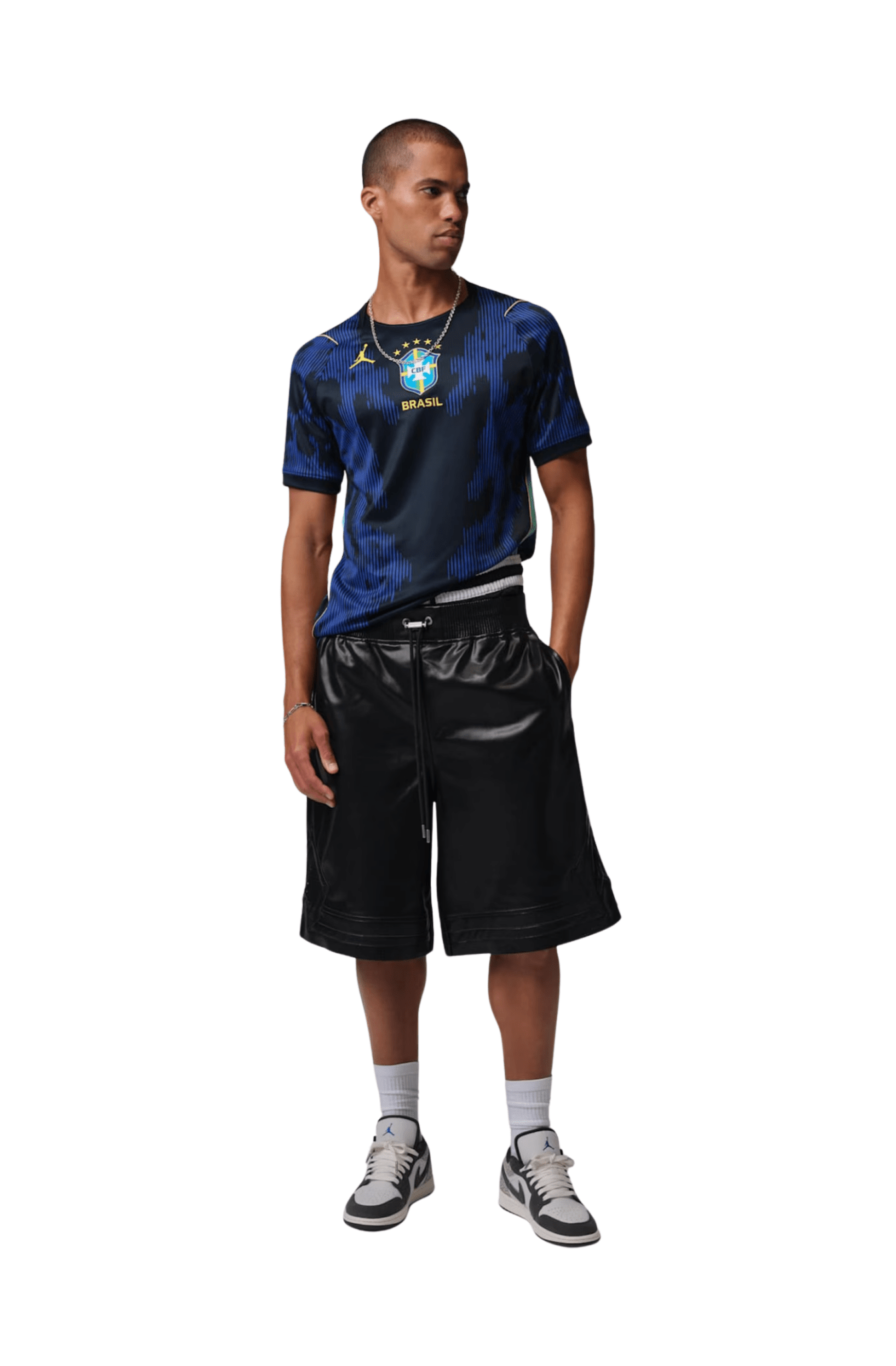 Camisa Jordan Brasil ll 2026/27 Torcedor Pro Azul/Amarelo - NewSkull