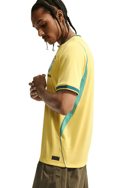 Camisa Nike Brasil 1 2026/27 Torcedor Pro Masculino Amarelo/Verde - NewSkull