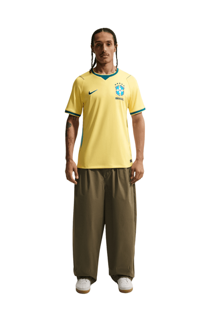 Camisa Nike Brasil 1 2026/27 Torcedor Pro Masculino Amarelo/Verde - NewSkull