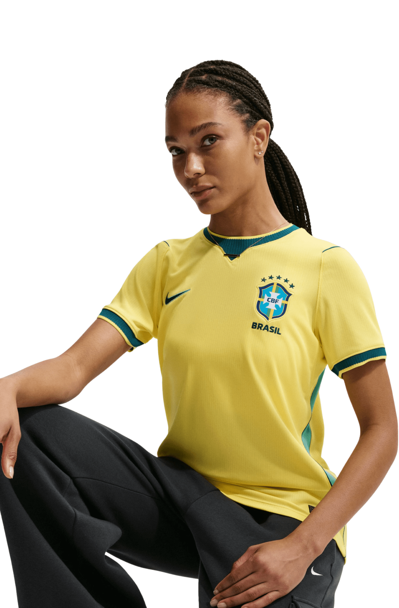 Camisa Nike Brasil 1 2026/27 Torcedora Pro Feminino Amarelo/Verde IB5280 - 724 - NewSkull