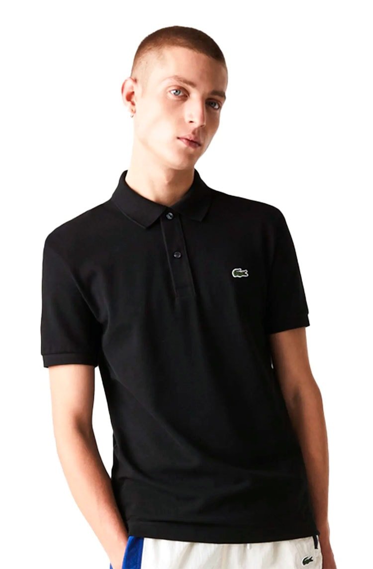 Camisa Polo Lacoste Masculina Slim Fit Petit Piquet Preto - NewSkull