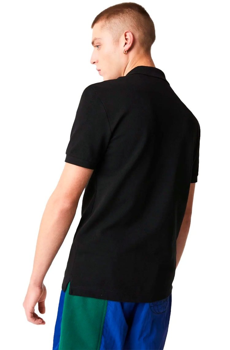 Camisa Polo Lacoste Masculina Slim Fit Petit Piquet Preto - NewSkull