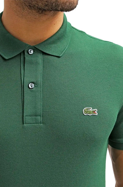 Camisa Polo Lacoste Masculina Slim Fit Petit Piquet Verde - NewSkull