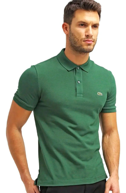 Camisa Polo Lacoste Masculina Slim Fit Petit Piquet Verde - NewSkull