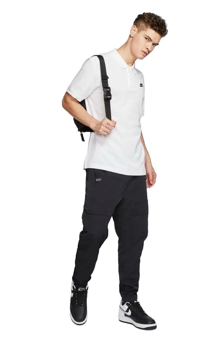 Camisa Polo Nike Sportswear Branca/Preta - NewSkull