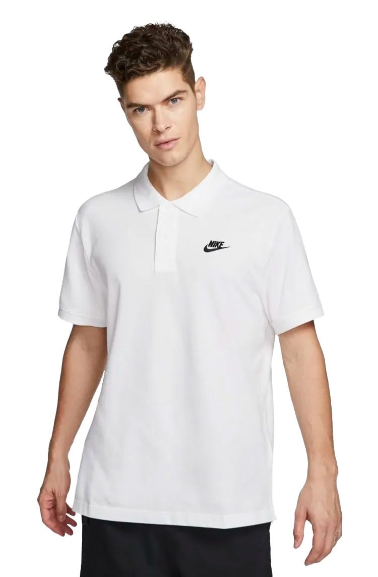 Camisa Polo Nike Sportswear Branca/Preta - NewSkull