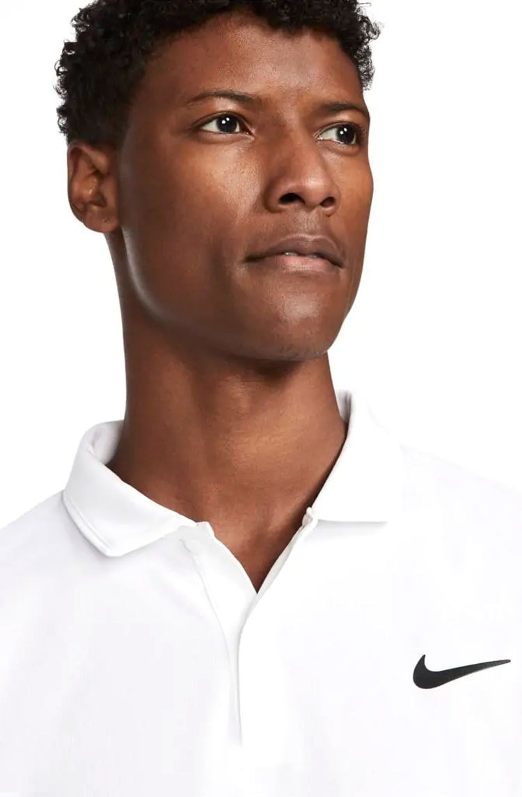 Camisa Polo NikeCourt Dri - FIT Victory Branco/Preto - NewSkull