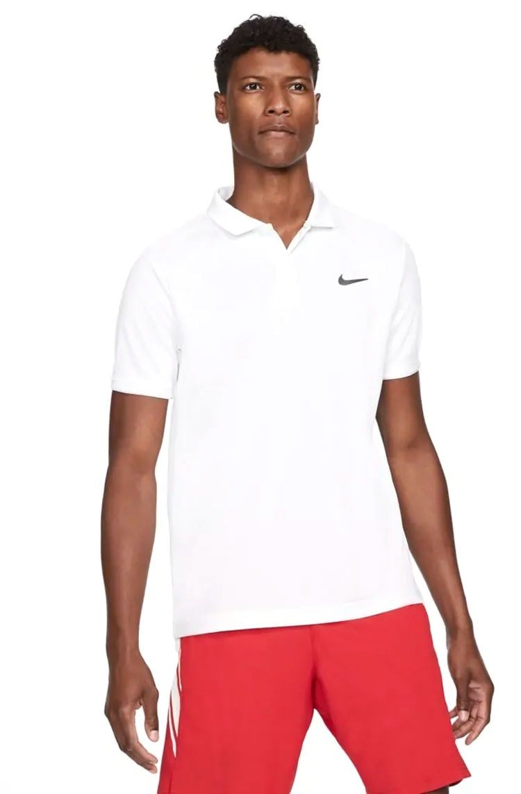 Camisa Polo NikeCourt Dri - FIT Victory Branco/Preto - NewSkull