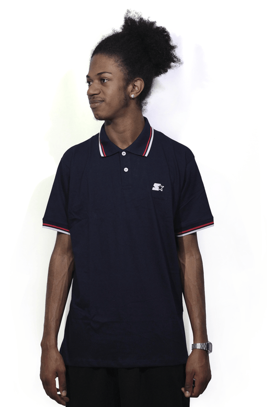 Camisa Polo Starter Bicolor Azul - NewSkull