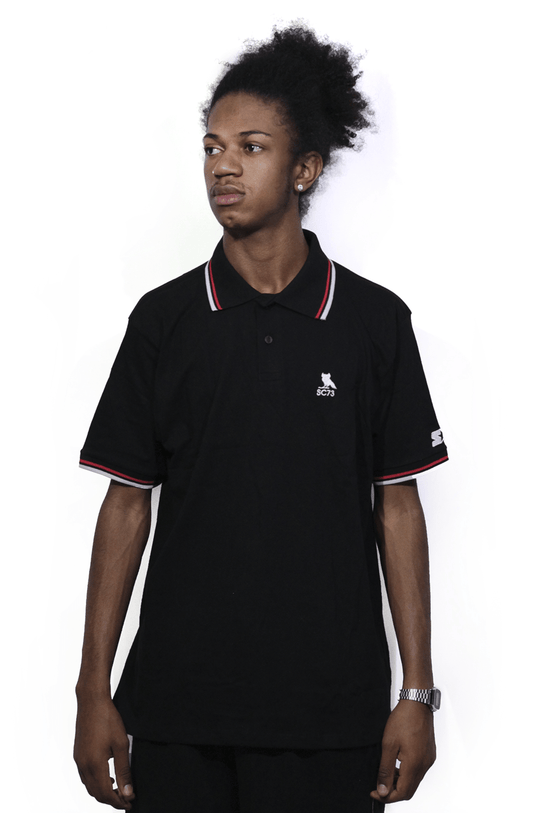 Camisa Polo Starter Bicolor SC73 Preta - NewSkull
