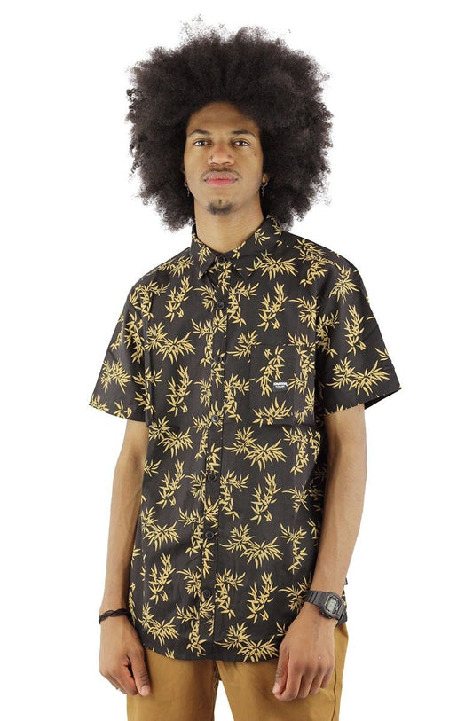 Camisa STARTER Bamboo Manga Curta Preto/Amarelo - NewSkull