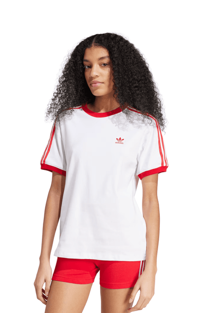 Camiseta Adidas 3 - stripes Branco/Vermelho - NewSkull