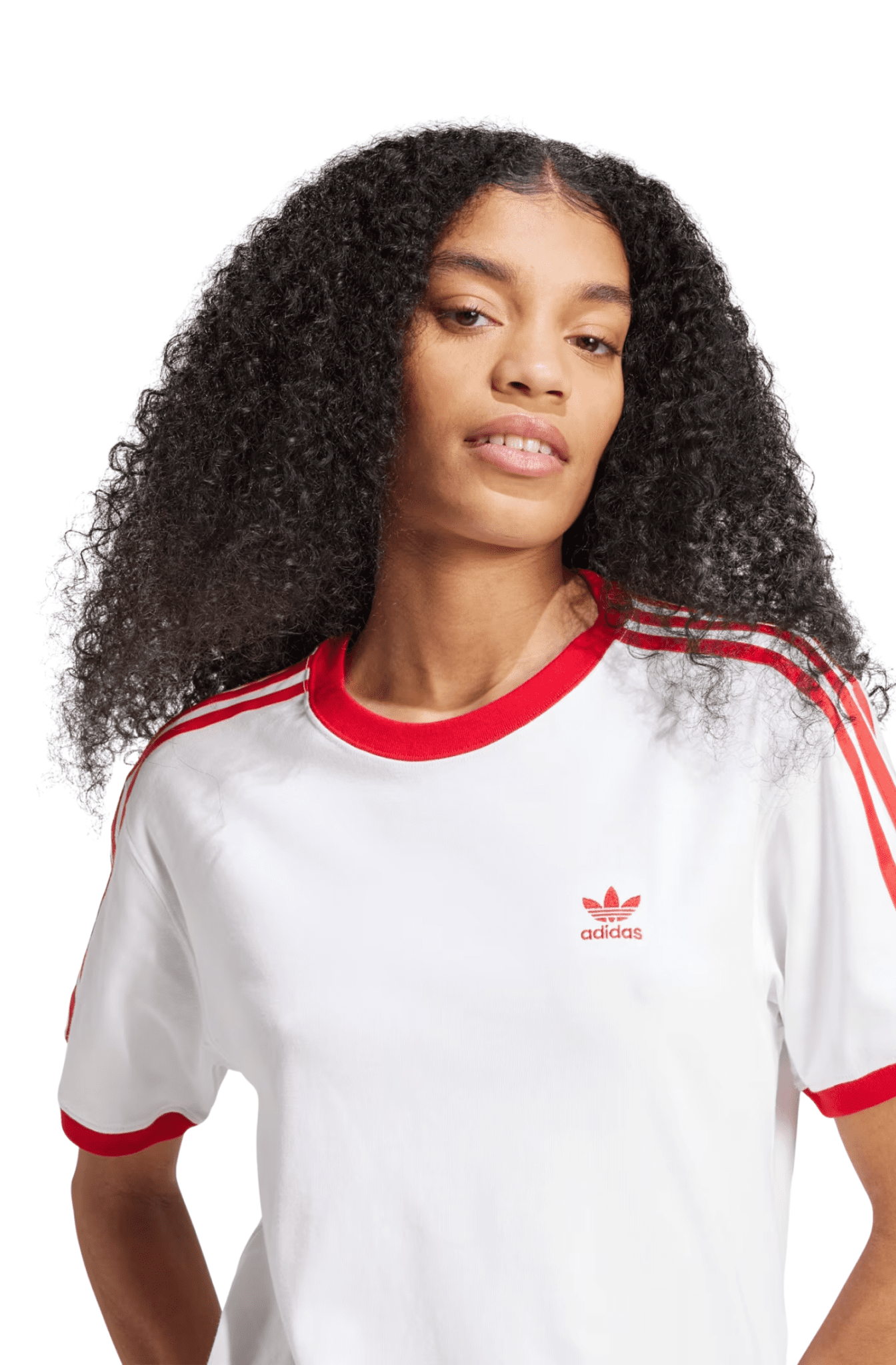 Camiseta Adidas 3 - stripes Branco/Vermelho - NewSkull
