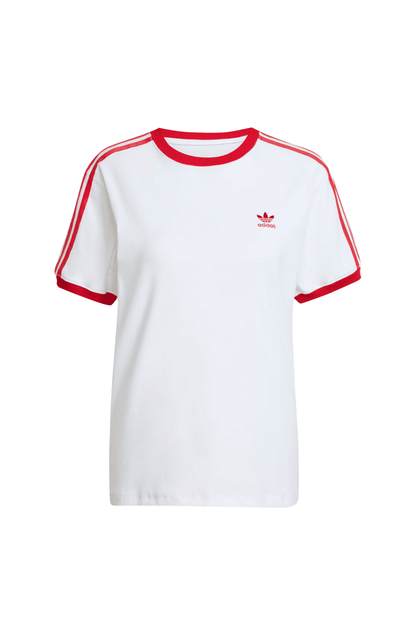 Camiseta Adidas 3 - stripes Branco/Vermelho - NewSkull