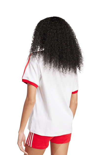 Camiseta Adidas 3 - stripes Branco/Vermelho - NewSkull