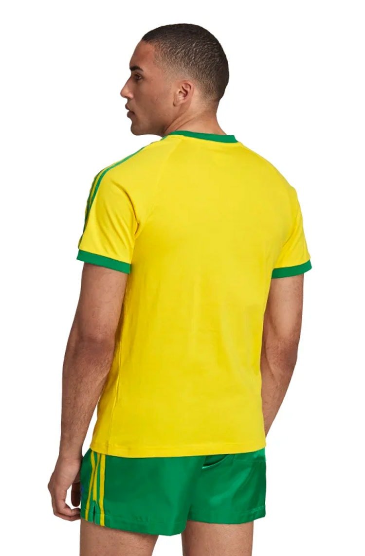 Camiseta Adidas 3 - stripes Brasil Amarelo/Verde - NewSkull