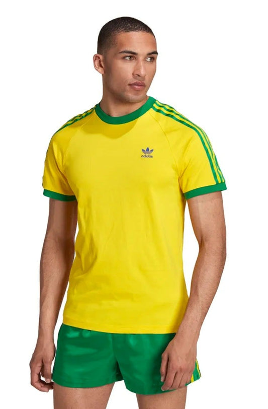 Camiseta Adidas 3 - stripes Brasil Amarelo/Verde - NewSkull