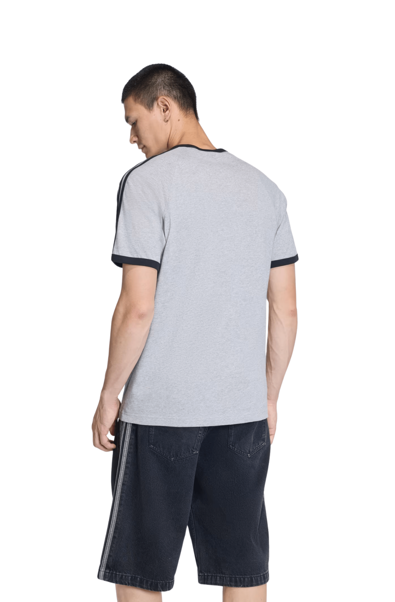 Camiseta Adidas 3 - stripes Cinza/Preto - NewSkull