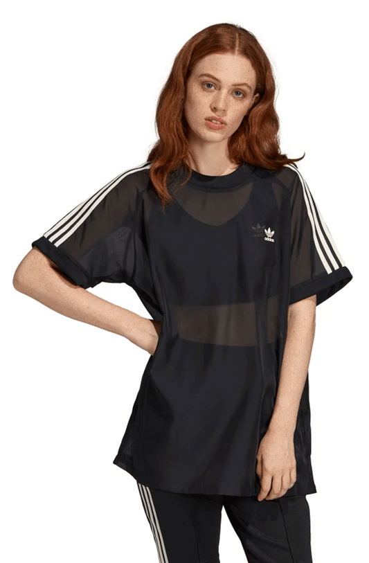 CAMISETA ADIDAS 3 STRIPES FEMININO PRETA - NewSkull