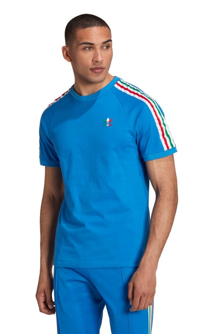Camiseta Adidas 3 - stripes Italia Azul/Vermelho/Verde - NewSkull