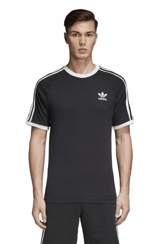Camiseta Adidas 3 - Stripes Preta/Branca - NewSkull