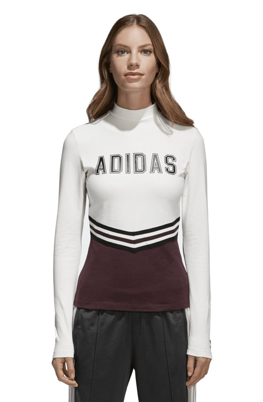 Camiseta Adidas Adibreak Feminina Branca/Bordo - NewSkull