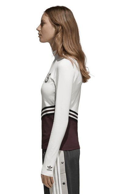 Camiseta Adidas Adibreak Feminina Branca/Bordo - NewSkull