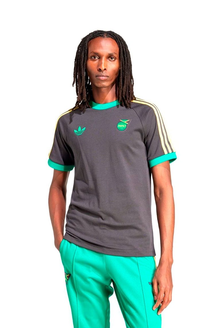 Camiseta Adidas Adicolor 3 - stripes Jamaica Preto/Verde/Amarelo - NewSkull