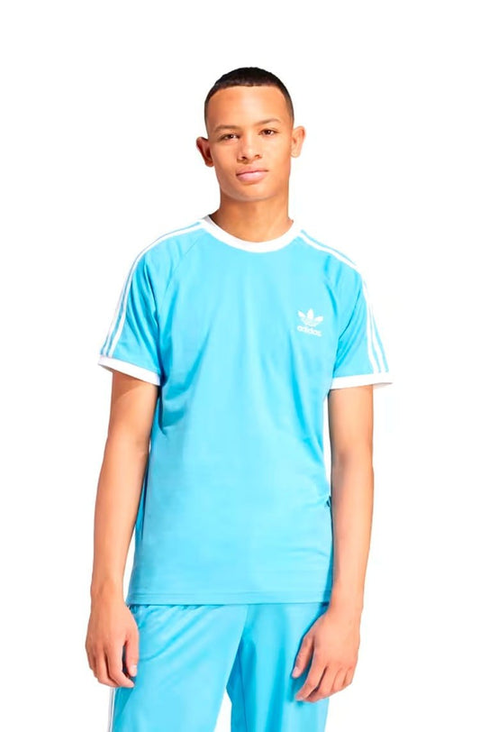 Camiseta Adidas Adicolor Classics 3 - stripes Azul Claro/Branco - NewSkull