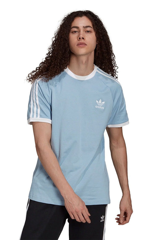 Camiseta Adidas Adicolor Classics 3 - Stripes Azul/Branca - NewSkull