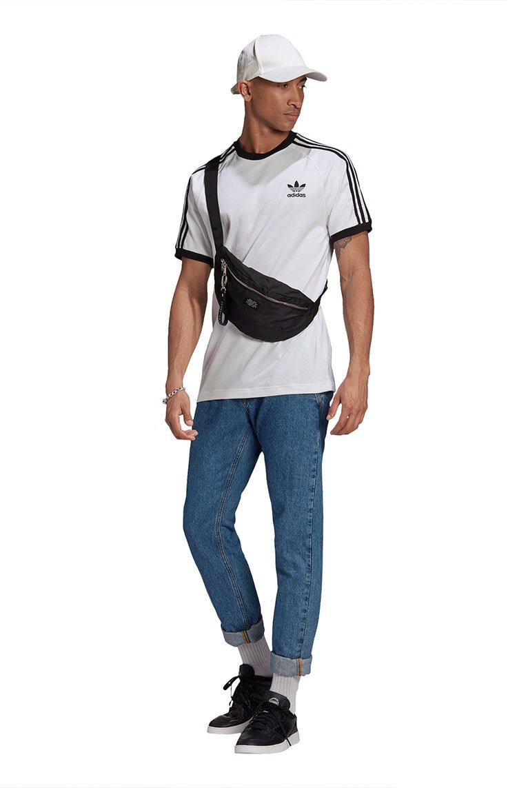 Camiseta Adidas Adicolor Classics 3 Stripes Branca - NewSkull