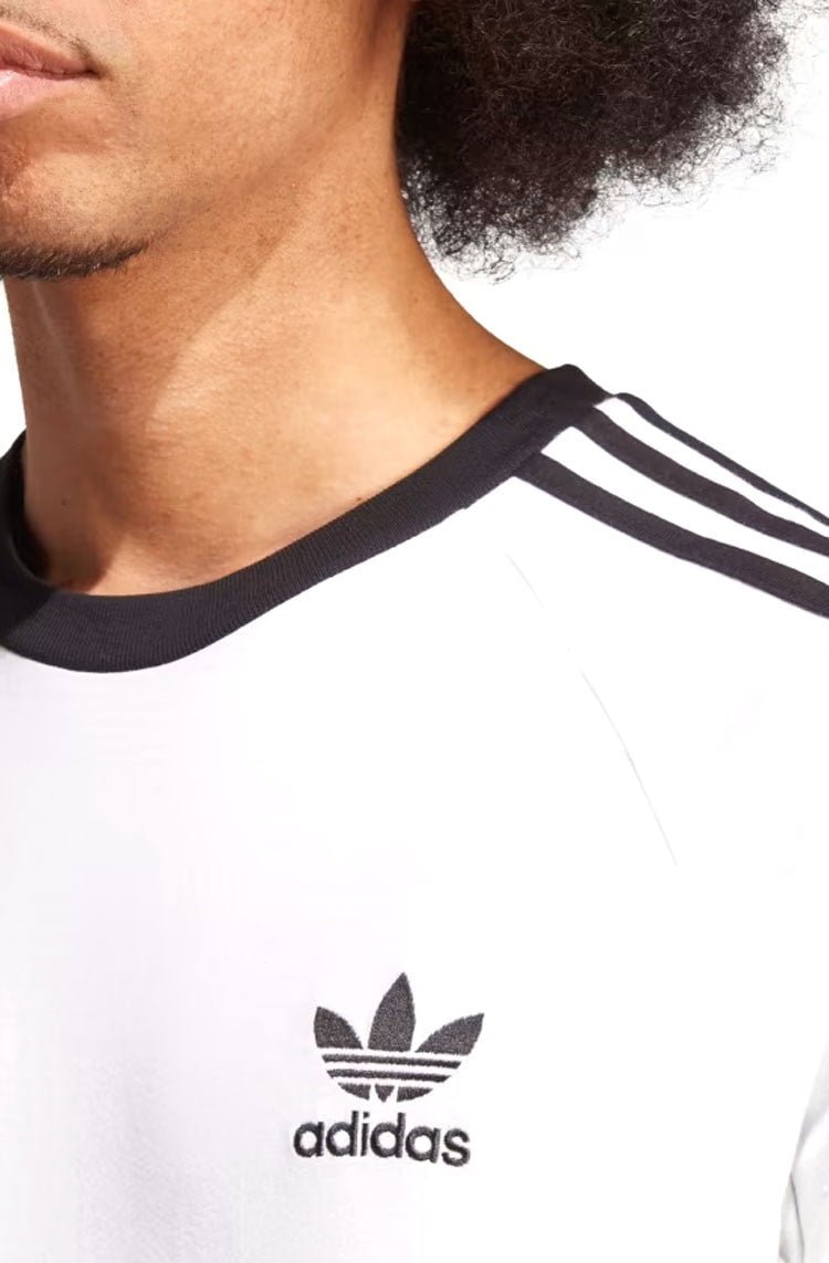 Camiseta Adidas Adicolor Classics 3 stripes Branco/Preto - NewSkull