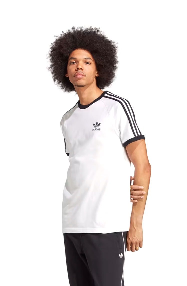 Camiseta Adidas Adicolor Classics 3 stripes Branco/Preto - NewSkull