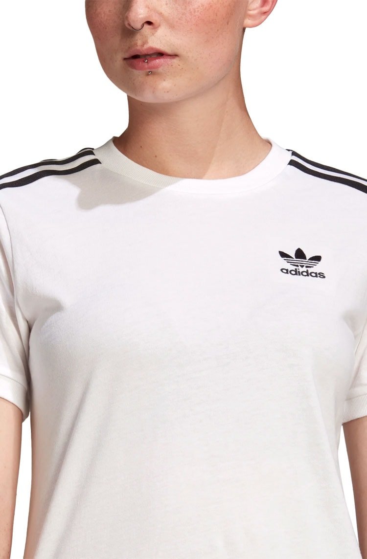 Camiseta Adidas Adicolor Classics 3 - stripes Branco/Preto - NewSkull