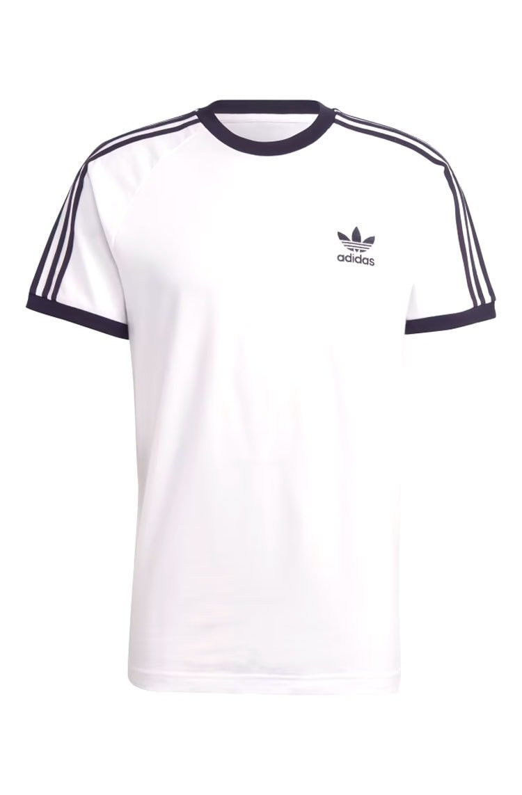 Camiseta Adidas Adicolor Classics 3 stripes Branco/Preto - NewSkull