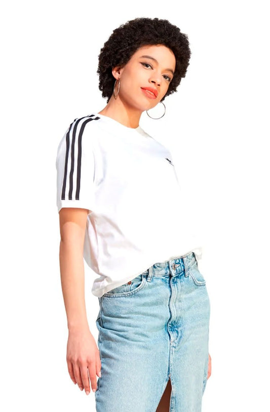 Camiseta Adidas Adicolor Classics 3 - stripes Branco/Preto - NewSkull