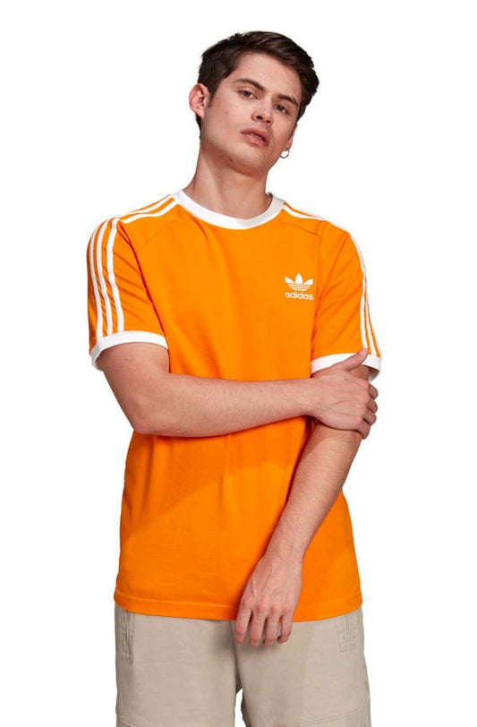 Camiseta Adidas Adicolor Classics 3 - stripes Laranja/Branco - NewSkull