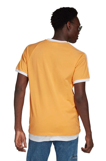 Camiseta Adidas Adicolor Classics 3 Stripes Laranja/Branco - NewSkull