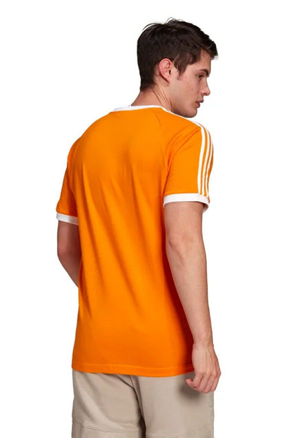 Camiseta Adidas Adicolor Classics 3 - stripes Laranja/Branco - NewSkull