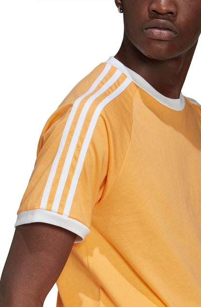 Camiseta Adidas Adicolor Classics 3 Stripes Laranja/Branco - NewSkull