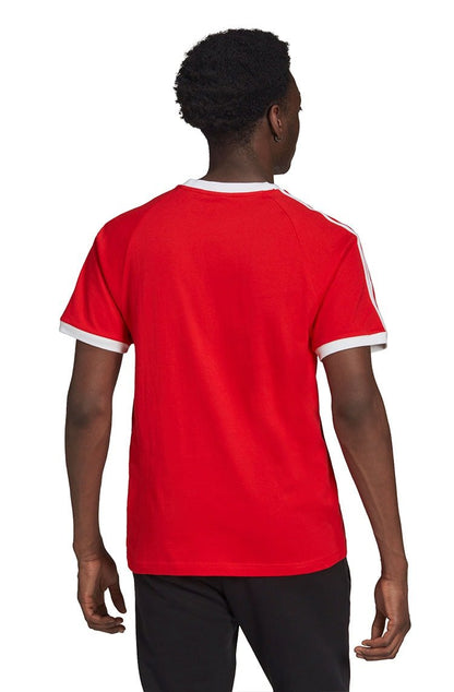 Camiseta Adidas Adicolor Classics 3 Stripes Vermelho/Branca - NewSkull